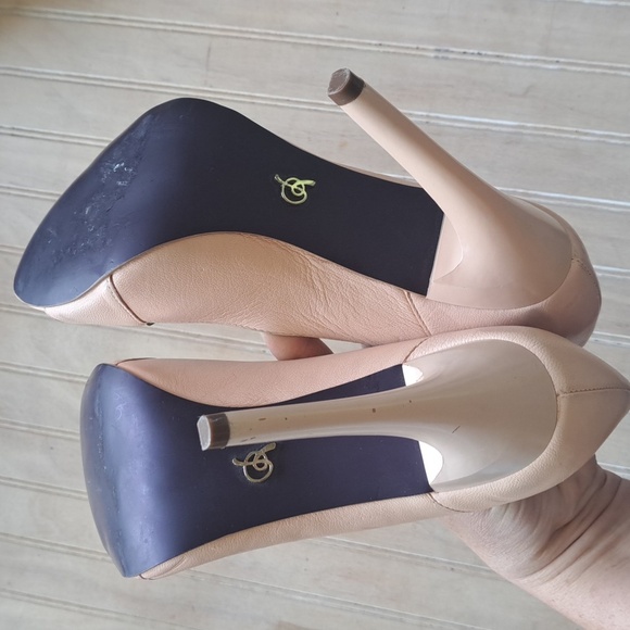 Rachel Roy Leather Soft Blush Pink Open-toe Stiletto High Heel Pumps Designer - Picture 9 of 15